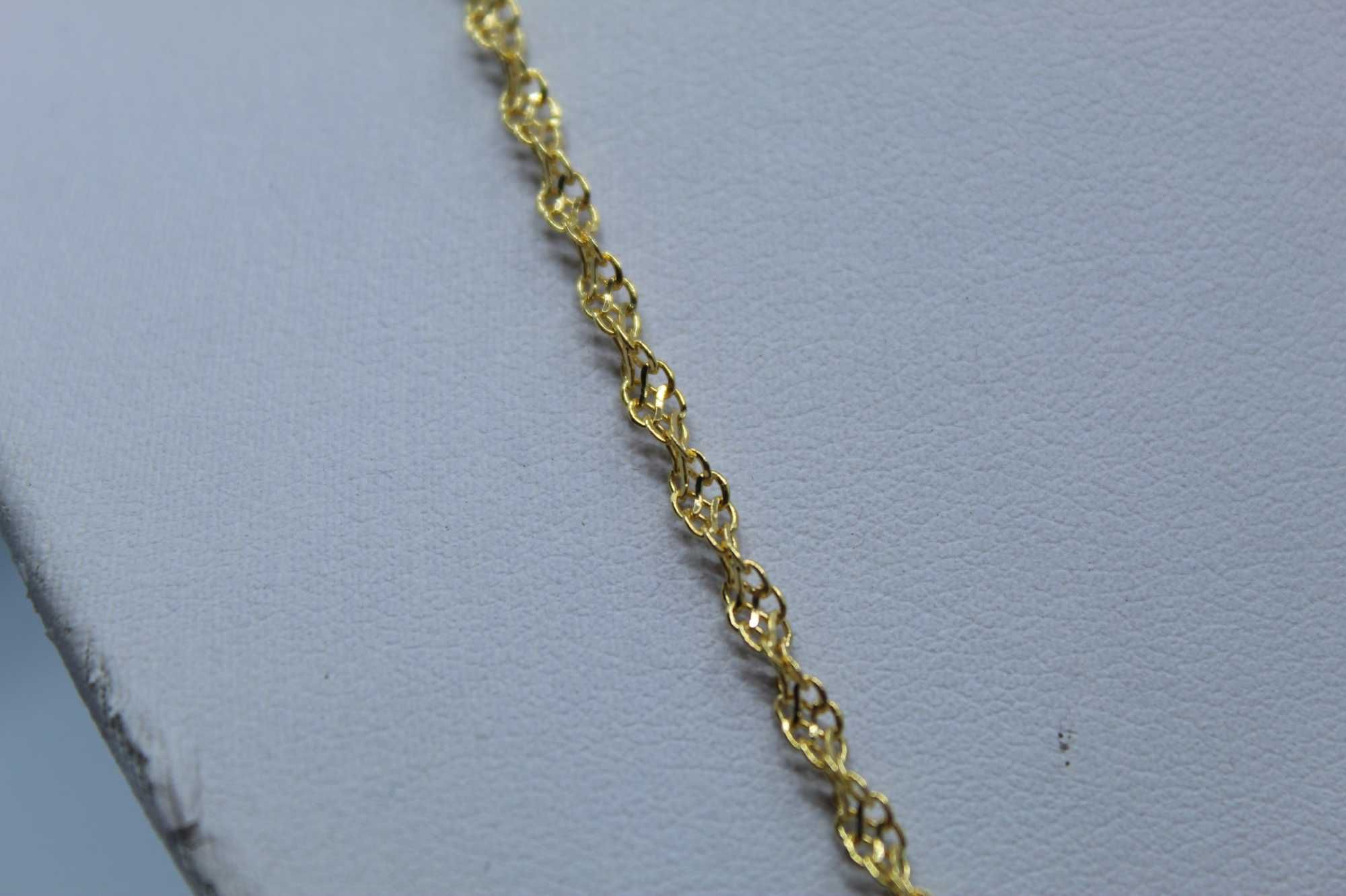Złoty łańcuszek 585 5,65 gram 50cm Kordel/Corda Nowe Piękny