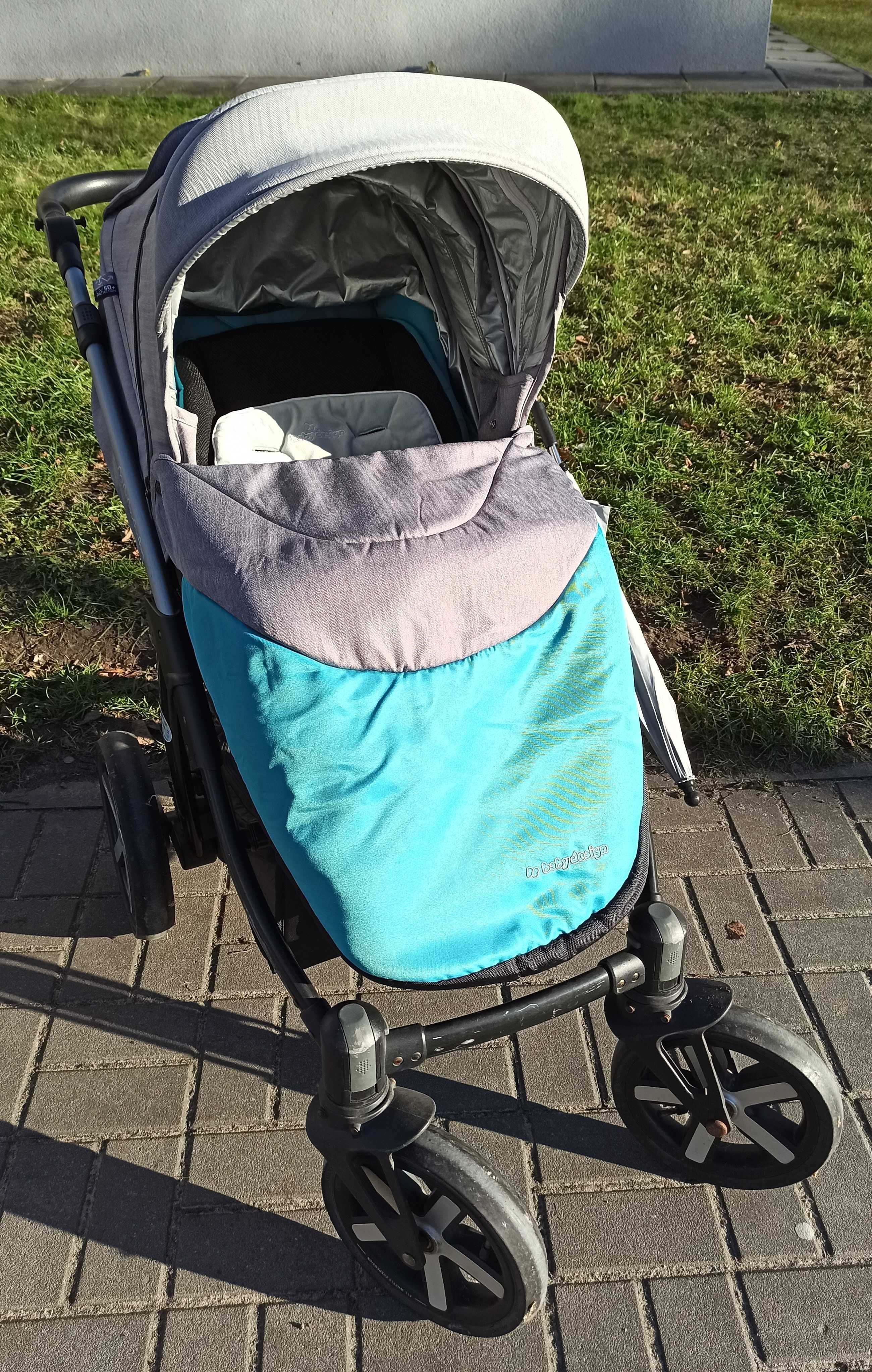 Wózek dziecięcy Baby Design Husky 2w1 - lato/zima + dodatki