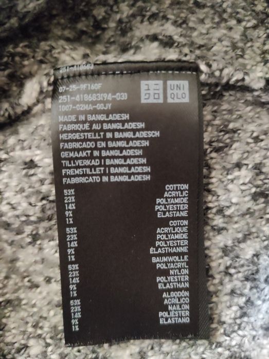 Джемпер Uniqlo смесовый состав