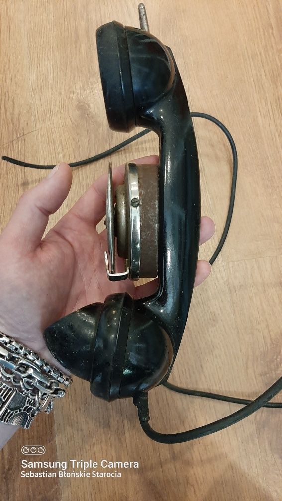 Stary bakelitowy telefon monterski Polski vintage prl