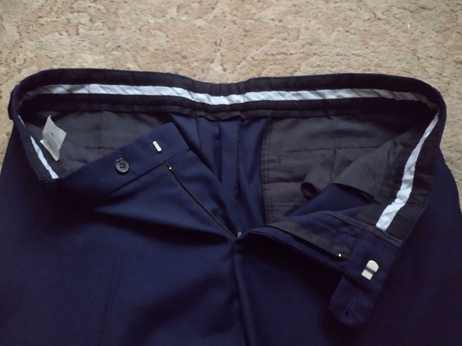 Garnitur KONIK gładki granatowy męski r. 176/92 - stan idealny