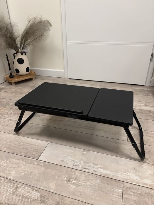 Stolik podstawka pod laptopa regulowany czarny rozkładany