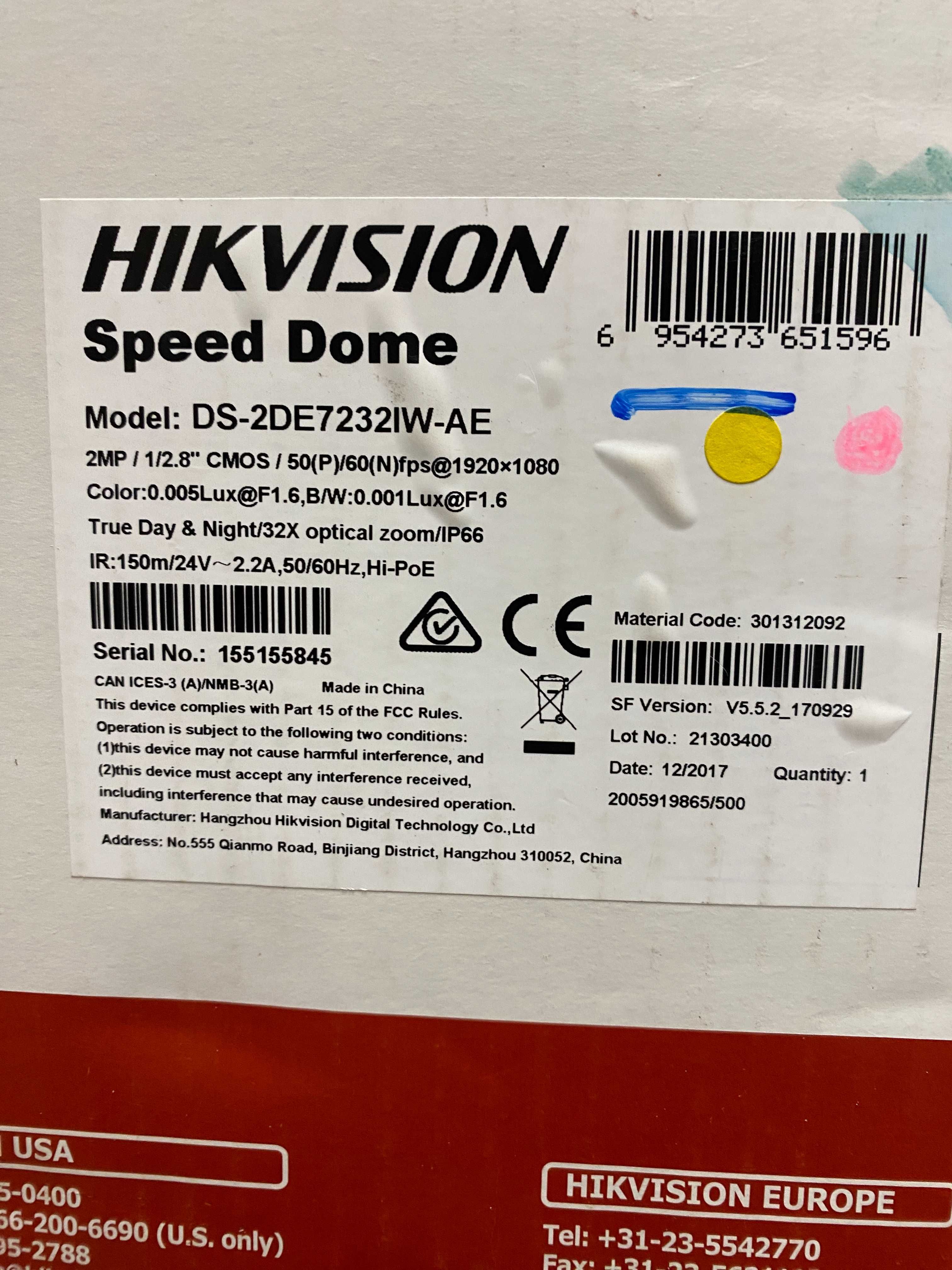 IP PTZ-камера Hikvision DS-2DE7232IW-AE 2МП | Нова | Повний комплект