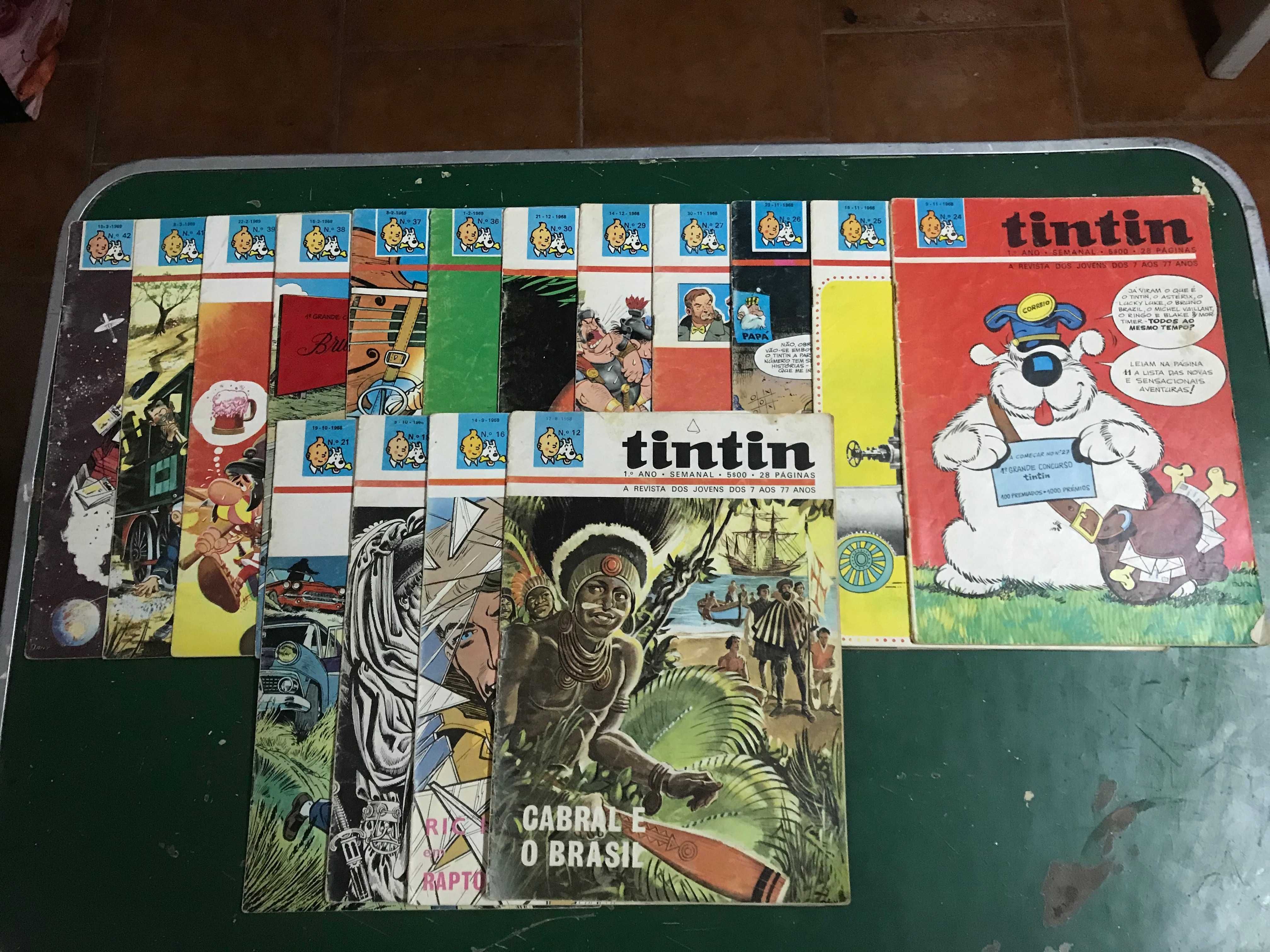 Lote de Revistas "Tintin" dos anos sessenta e setenta