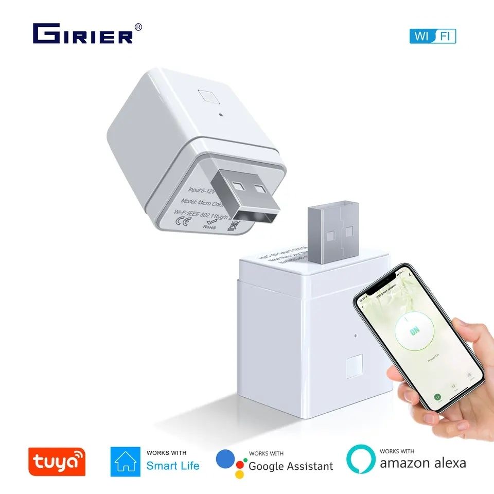 Умный Wi-Fi USB адаптер питания выключатель GIRIER