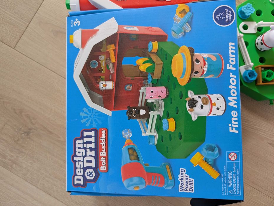 Learning Resources Farma zagroda do skręcania+ akcesoria Design&Drill