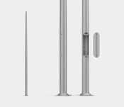 Słup aluminiowy SAL-3/B60 inox C45 ROSA kat. 42120/c45