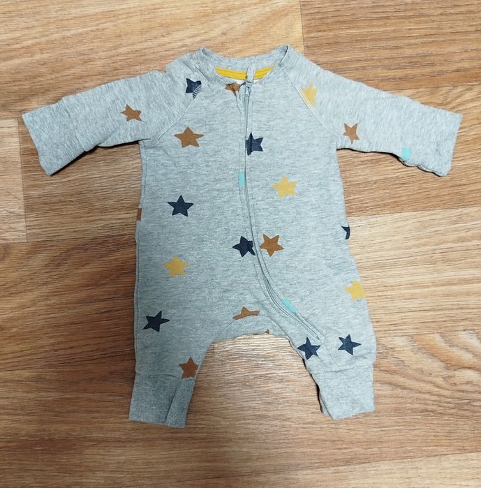 Комбінезон 0–3 міс. — утеплений, зірочки, на блискавці