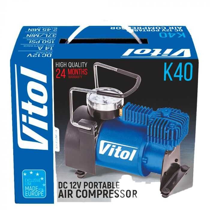 ‼️Компрессор для машины "ViTOL" K-40 150psi/14A/37л/ от прикуривателя
