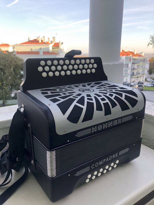 Concertina Hohner Compadre à 2 voz - em bom estado - oferta de mala