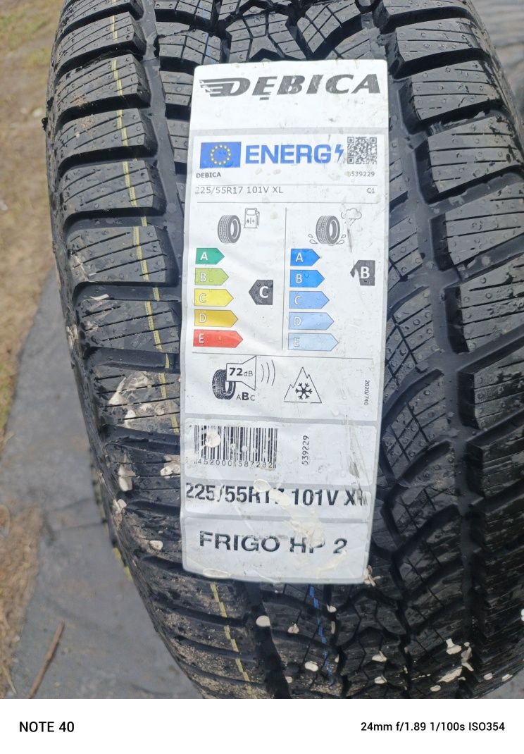 Nowe opony zimowe 225/55/17 Dębica 24r 2 sztuki