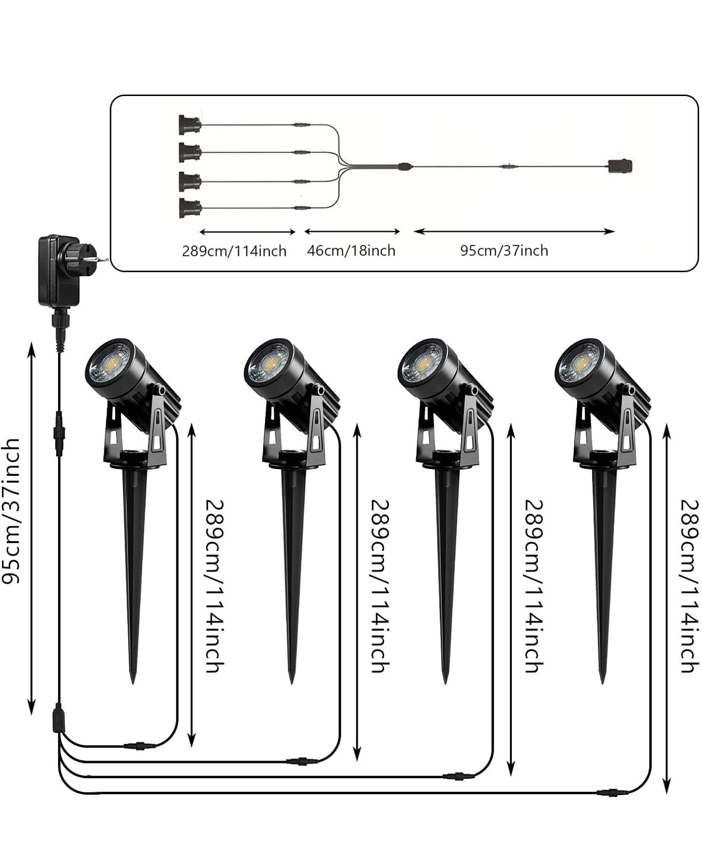 Luzes de jardim 12W