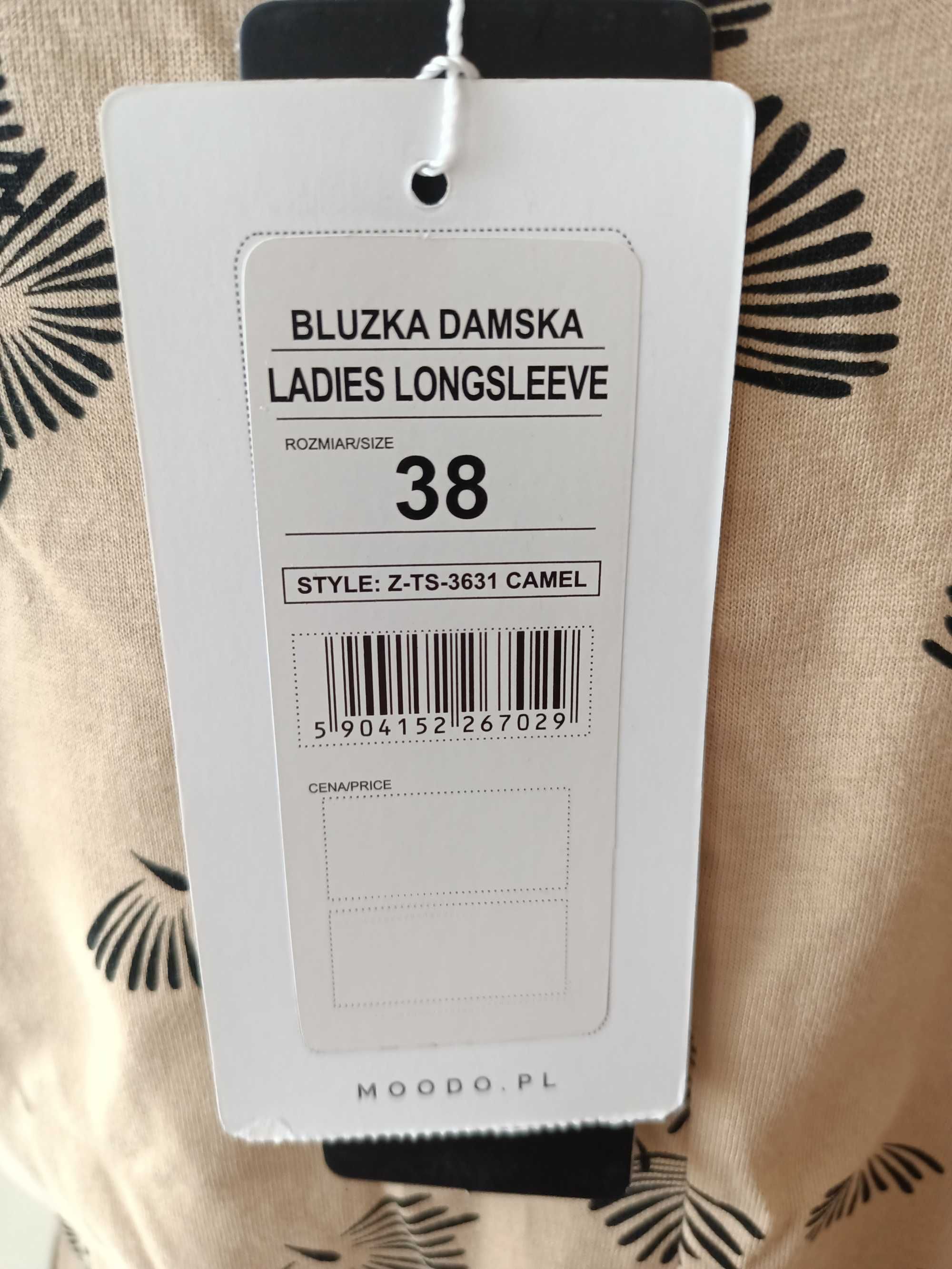 Bawełniana bluzka z nadrukiem Moodo r. 38