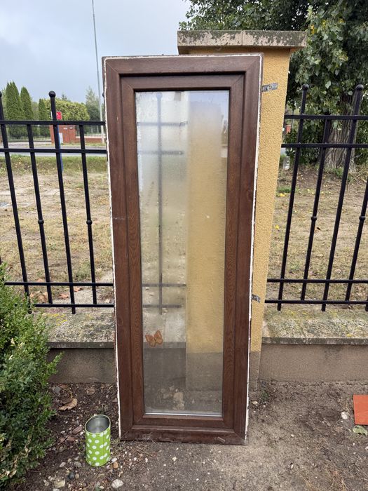 Okno imitacja drewna 1645x594 mm stałe nieotwierane