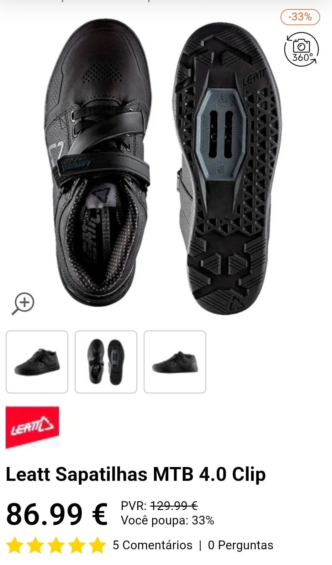Sapatos Mtb c/ Clips de encaixe
