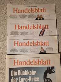 Handelsblatt z 2022r. 4szt gazety PO NIEMIECKU niemiecki