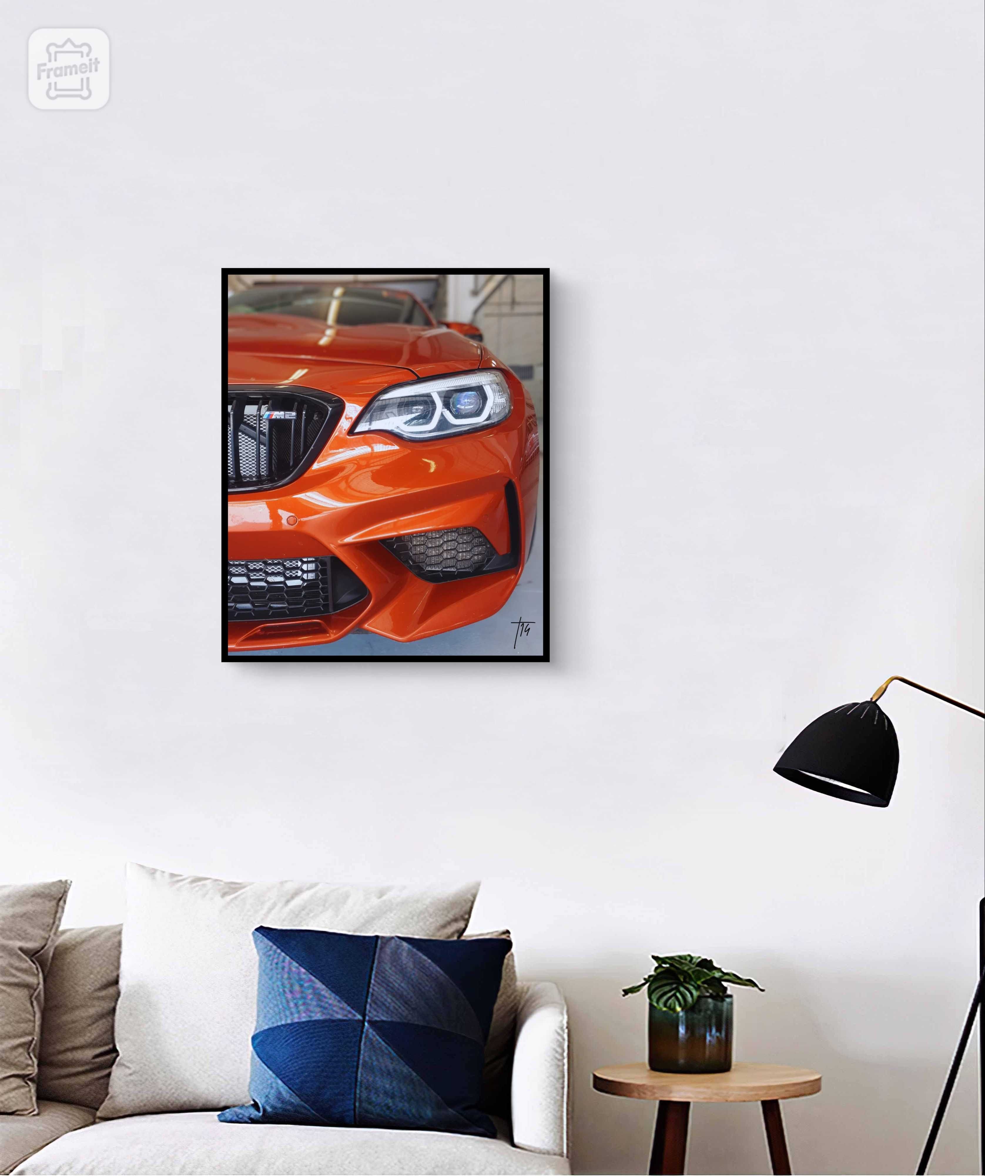Poster BMW M2 Metal Orange - 40cmx60cm - Fine Art