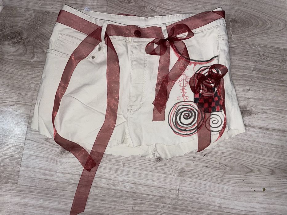 Нефорська y2k міні спідниця біла кастом