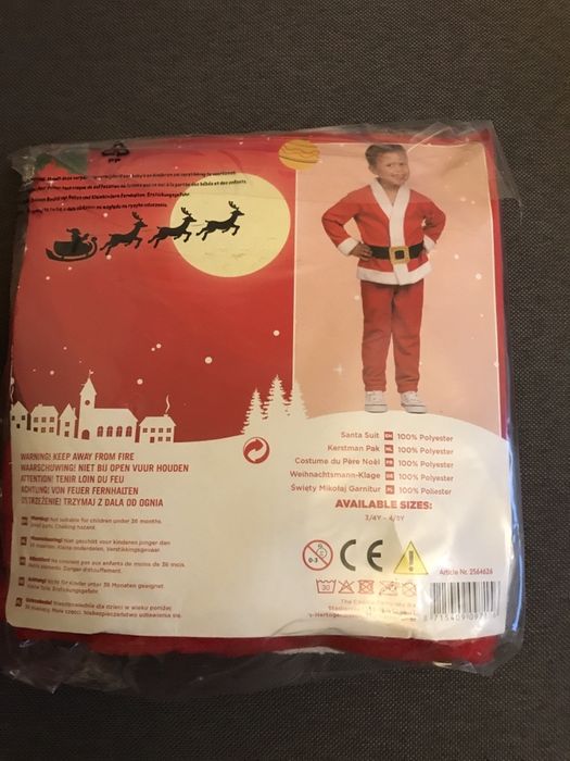 Strój Mikołaja na 3-4 lata nowy