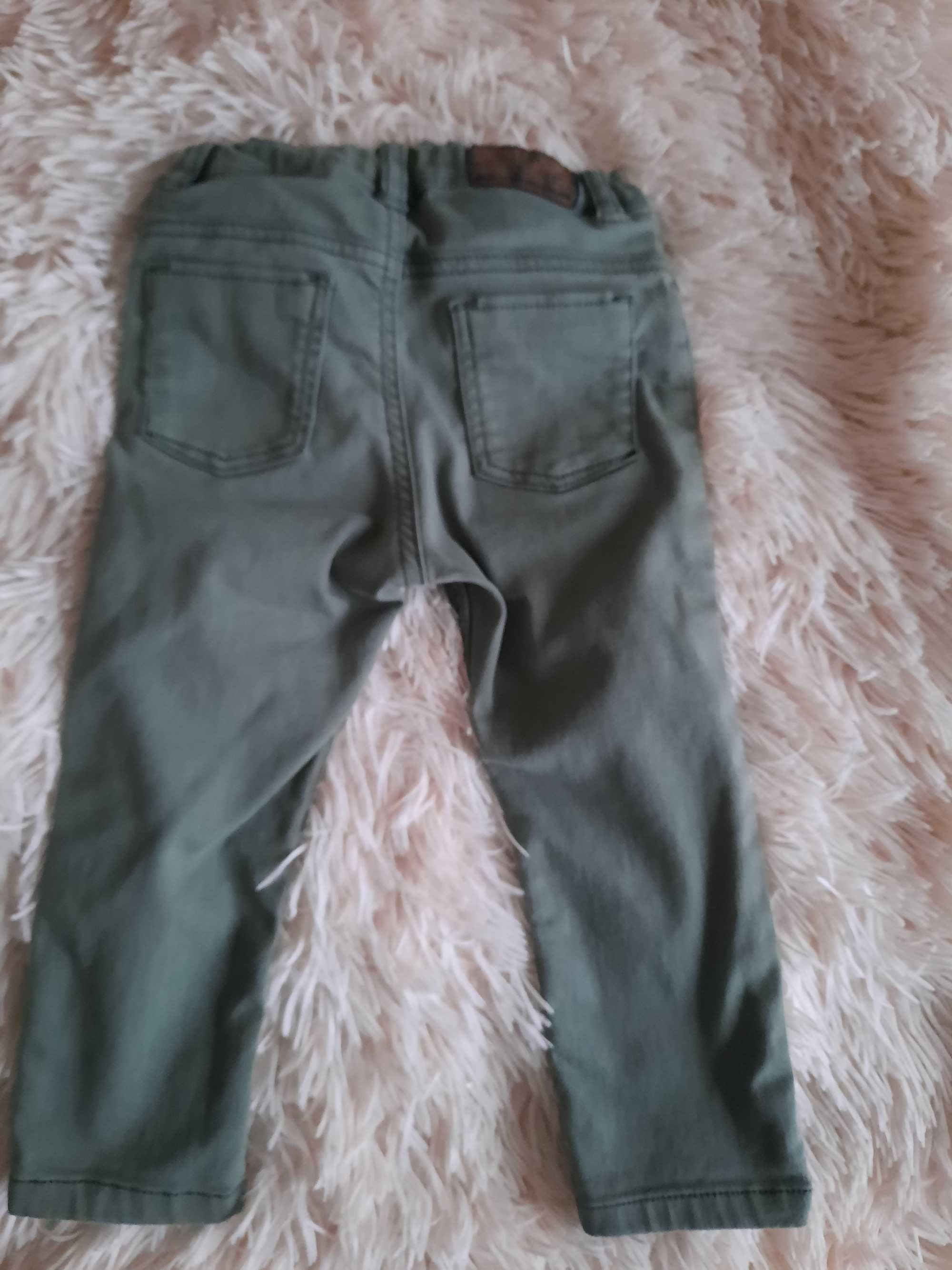 Spodnie jeansy dżinsy h&m r86 gumki w pasie