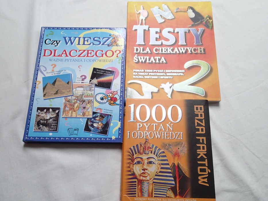 3 Książki Czy wiesz dlaczego? 1000 pytań i odpowiedzi Testy