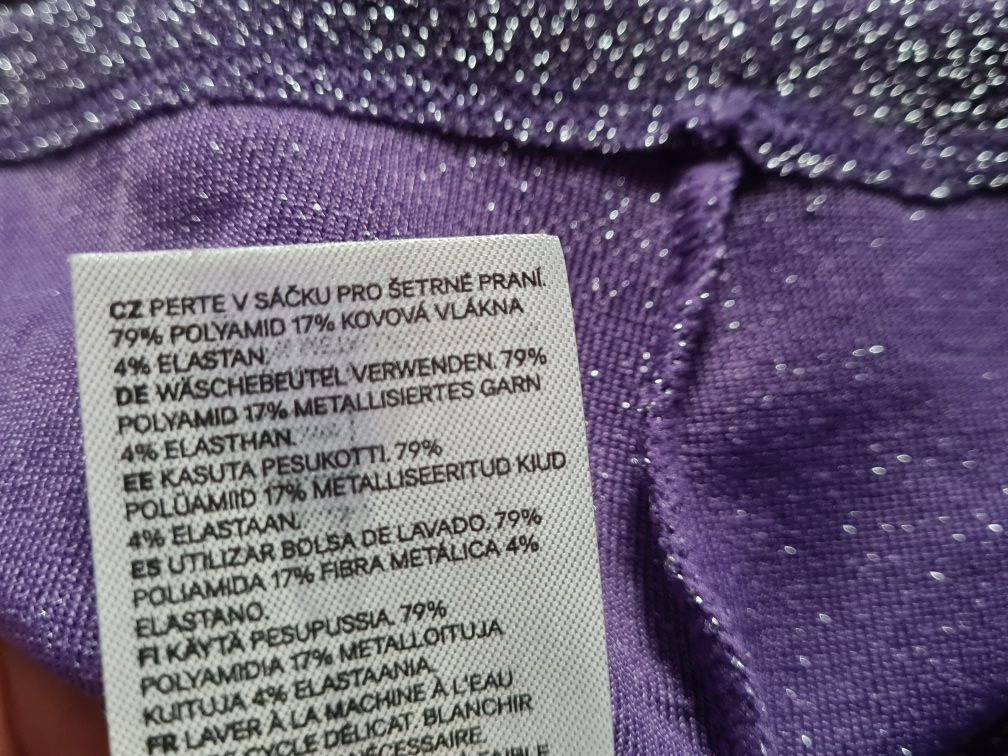 Sukienka H&M brokatowa impreza osiemnastka sylwester