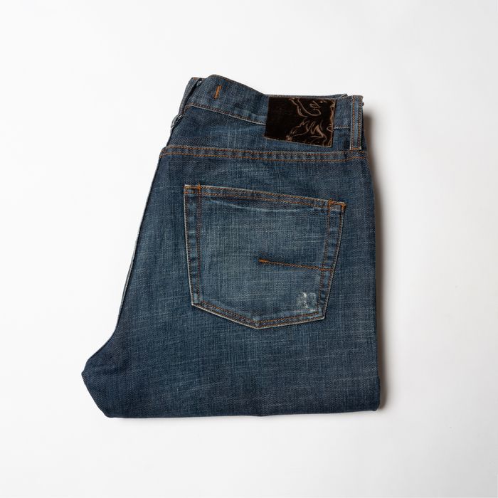 MAURO GRIFONI Distressed Denim Jeans Pony Patch  [Pmh016451]