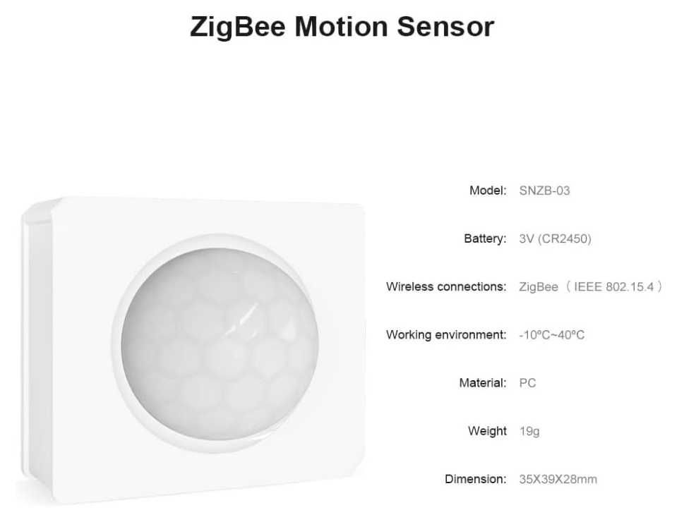 SONOFF SNZB-03 2 szt. bezprzewodowy wykrywacz ruchu ZigBee  - Nowy