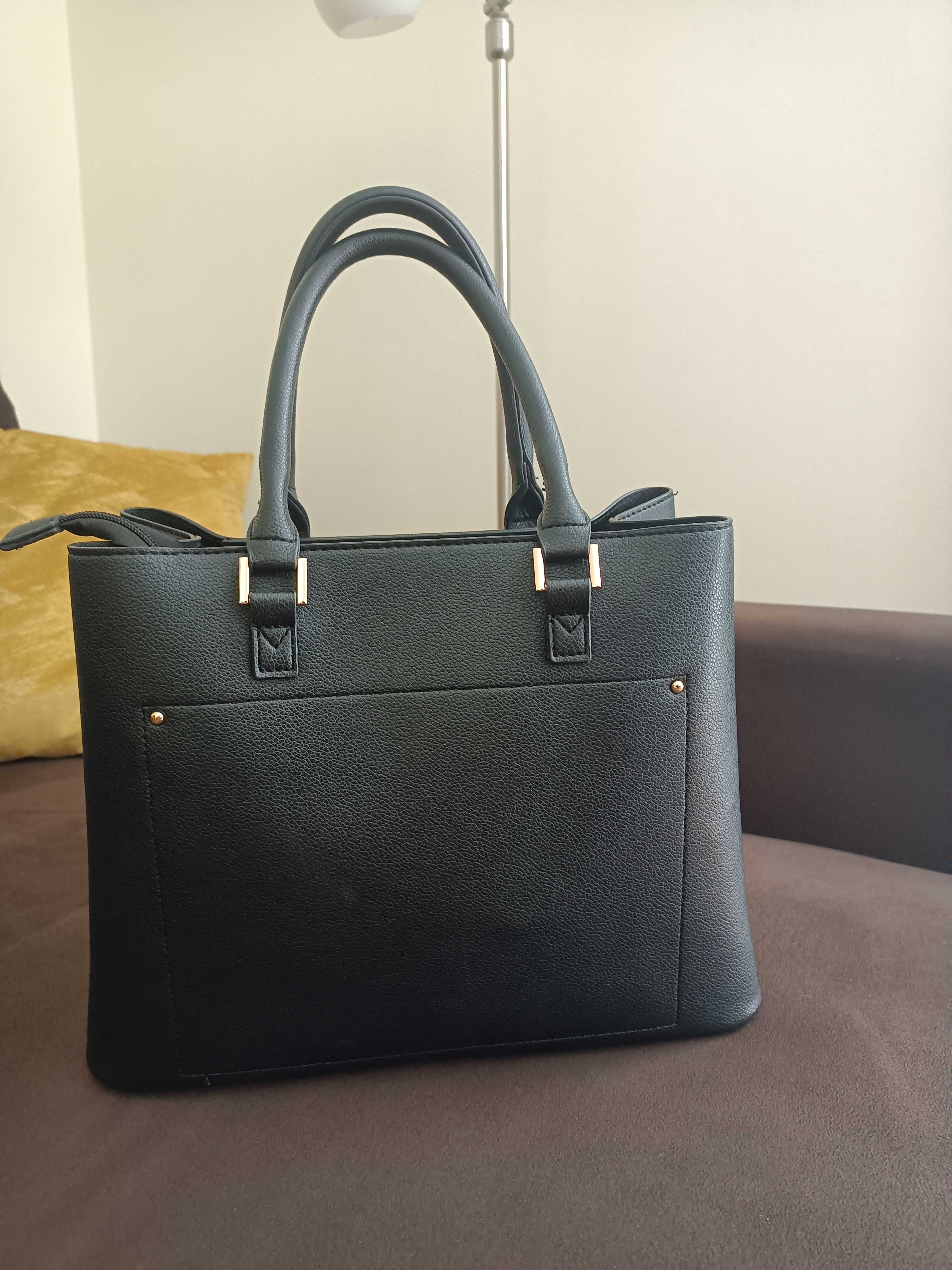 torebka czarna z apaszką city bag Mohito