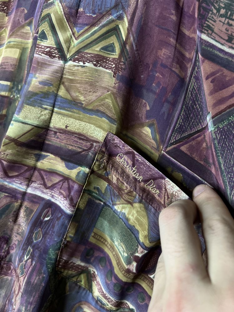 Летняя шёлковая рубашка без рукава Christian Dior оригинал L XL