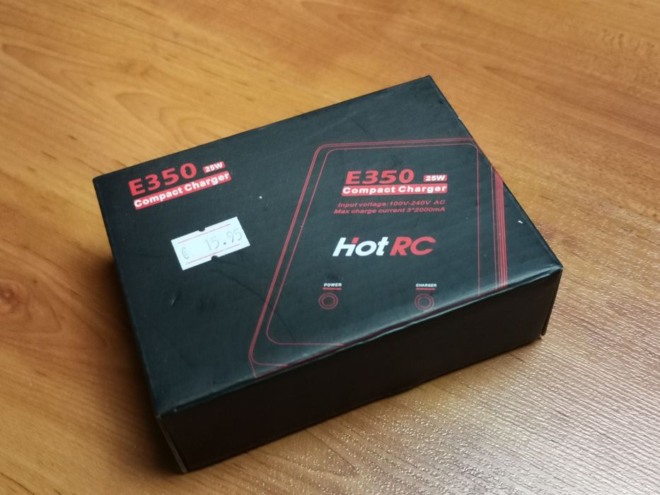 Carregador balanceador RC Li-po Li-ion HotRC E350 2S 3S 25W