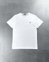 Футболка FRED PERRY Ringer T-Shirt White with Black Logo