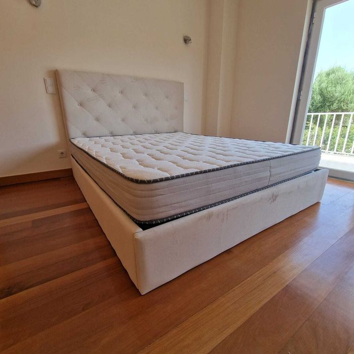 Camas de Casal Estofadas de Luxo 199€ Disp. em Várias Cores! 190x140m!