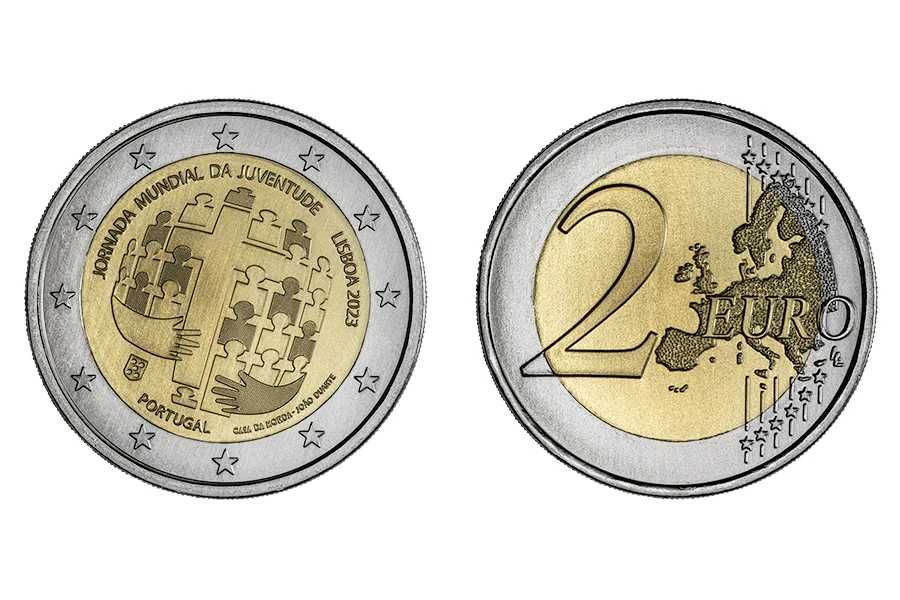 2Euros UNC Portugal "50 anos do 25 de Abril" 2024 e outras 2019 a 2024
