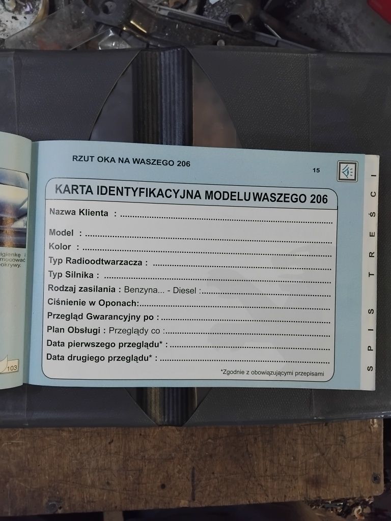 Instrukcja obsługi w języku polskim PEUGEOT 206