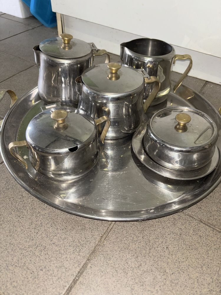 Conjunto seis peças em inox