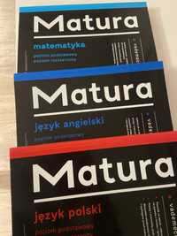 Zestaw książek Matura polski, angielski, matematyka