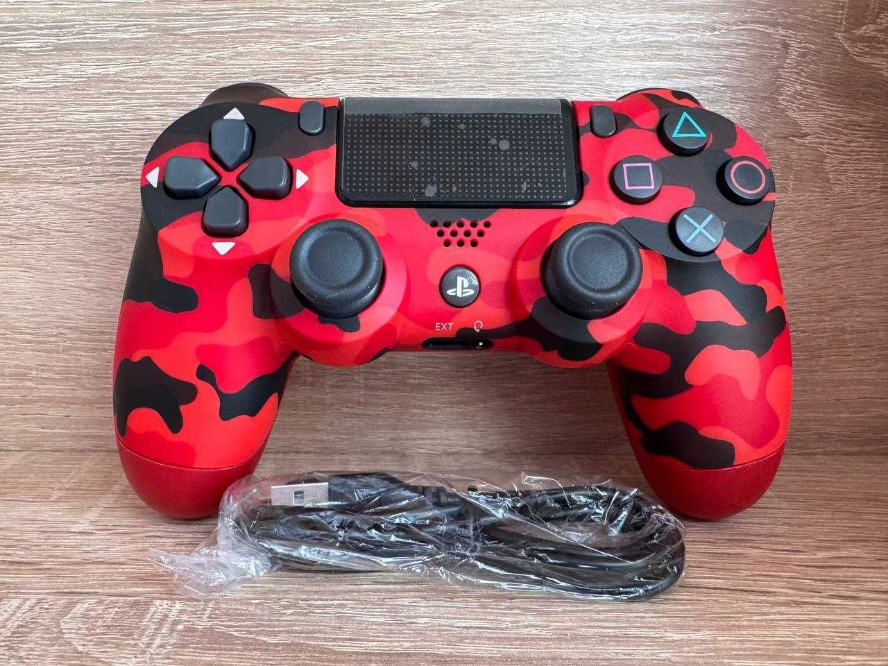Новий блютуз геймпад для ps4 джойстик червоний камуфляж