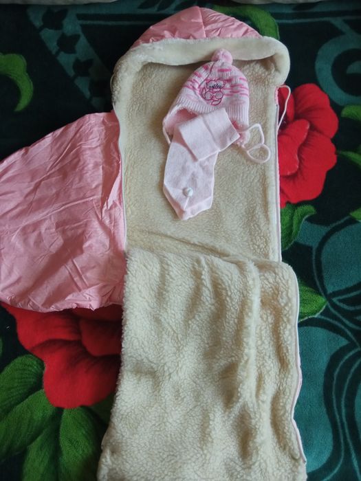 Конверт на виписку/в коляску для дівчинки