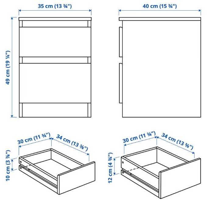 Conjunto 2 mesas cabeceira IKEA KULLEN cor branca