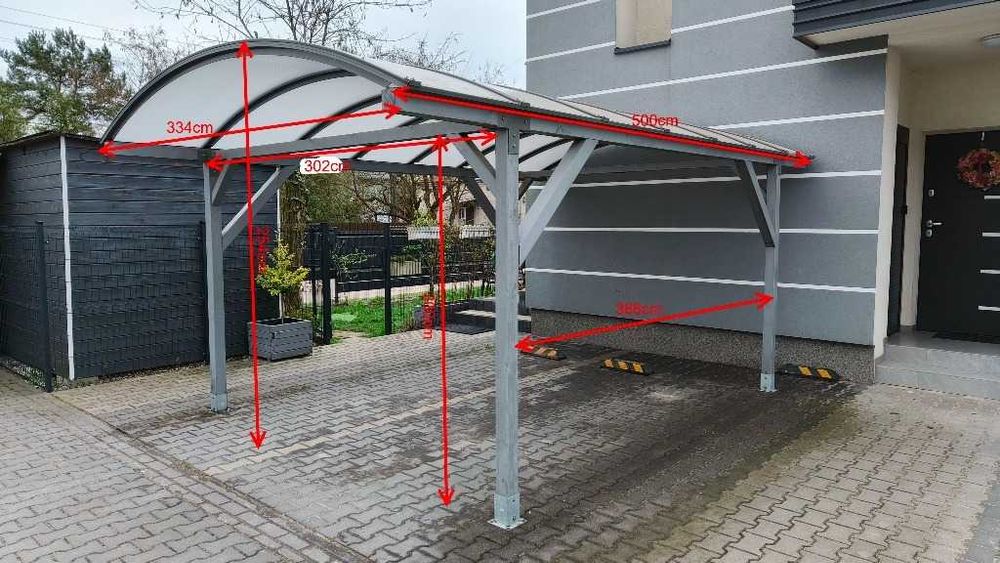 Wiata samochodowa 500x300cm