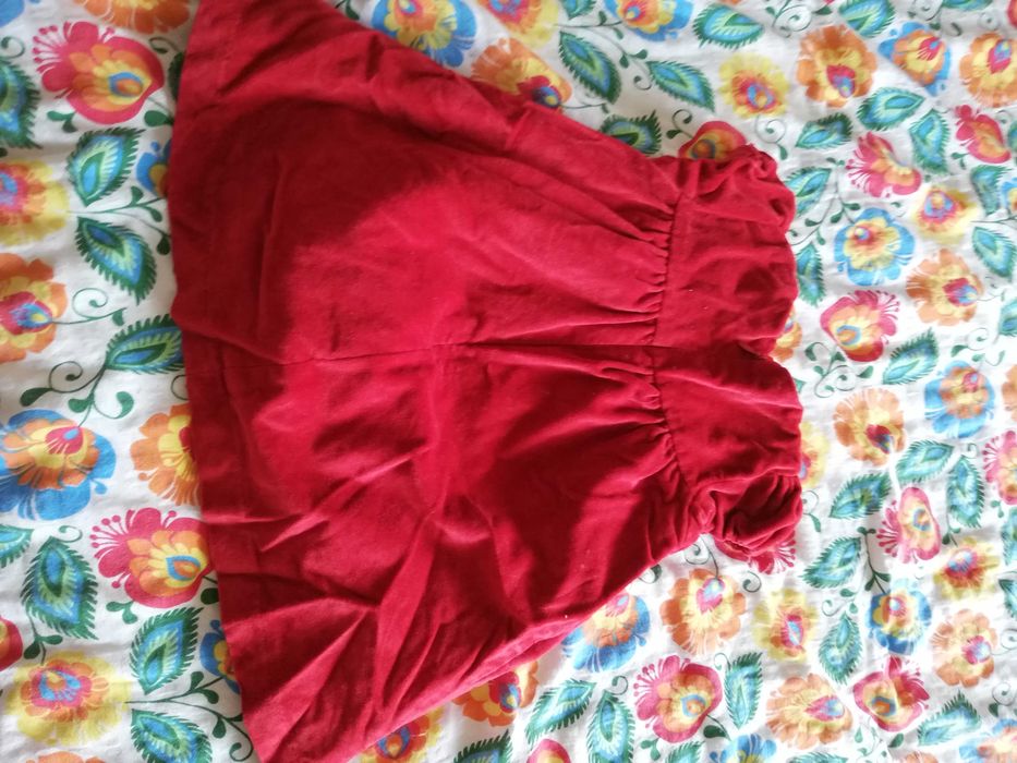 Sukienka świąteczna 68 czerwona smyk