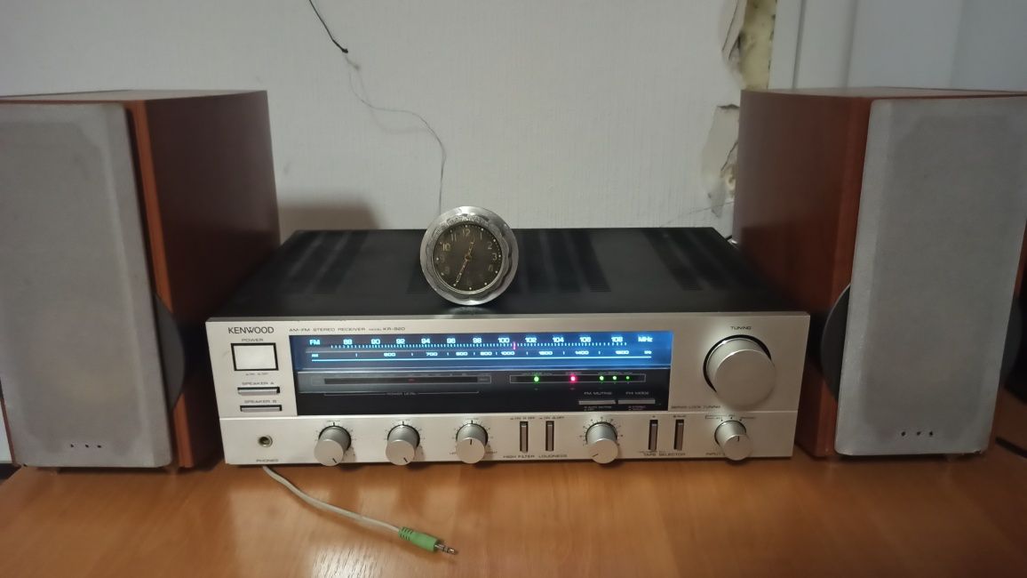 Музыкальный транзисторный HI-FI ресивер Kenwood kr-920+акустика Panaso