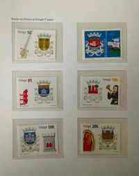 Série Selos Brasões dos Distritos de Portugal (3º grupo) - 1998