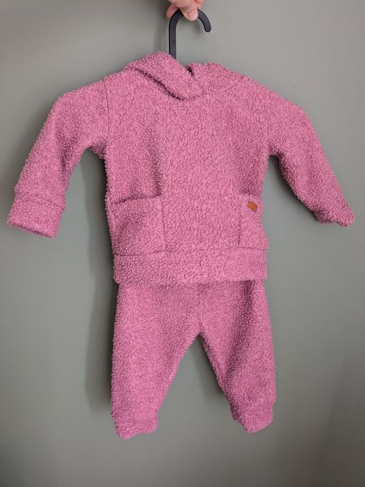 Zestaw ciepły bluza z kapturkiem+ spodnie,  r. 80