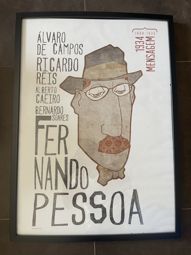 Conjunto de 5 quadros Fernando Pessoa