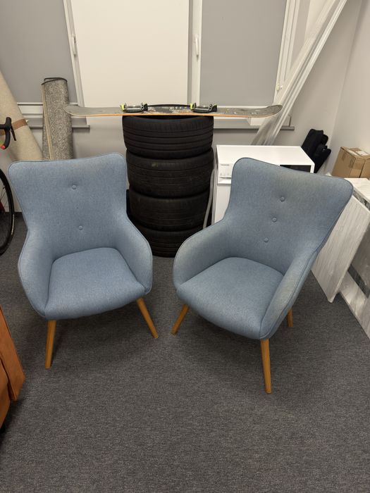 Krzesla uszak blekitne