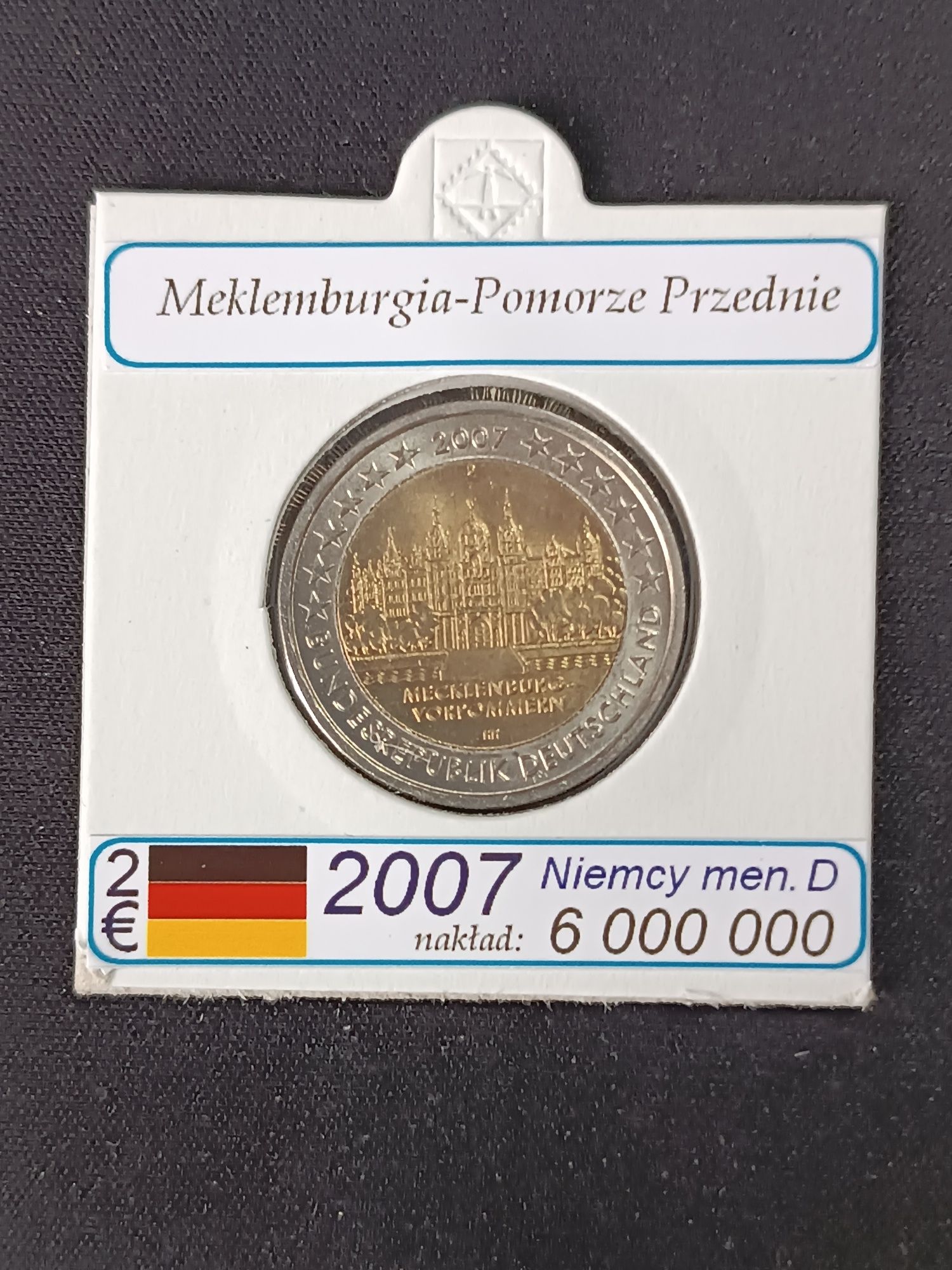 Moneta okolicznościowa 2 euro Niemcy 2007