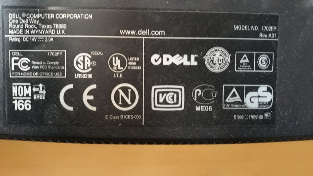 Monitor LCD Dell 1702FP