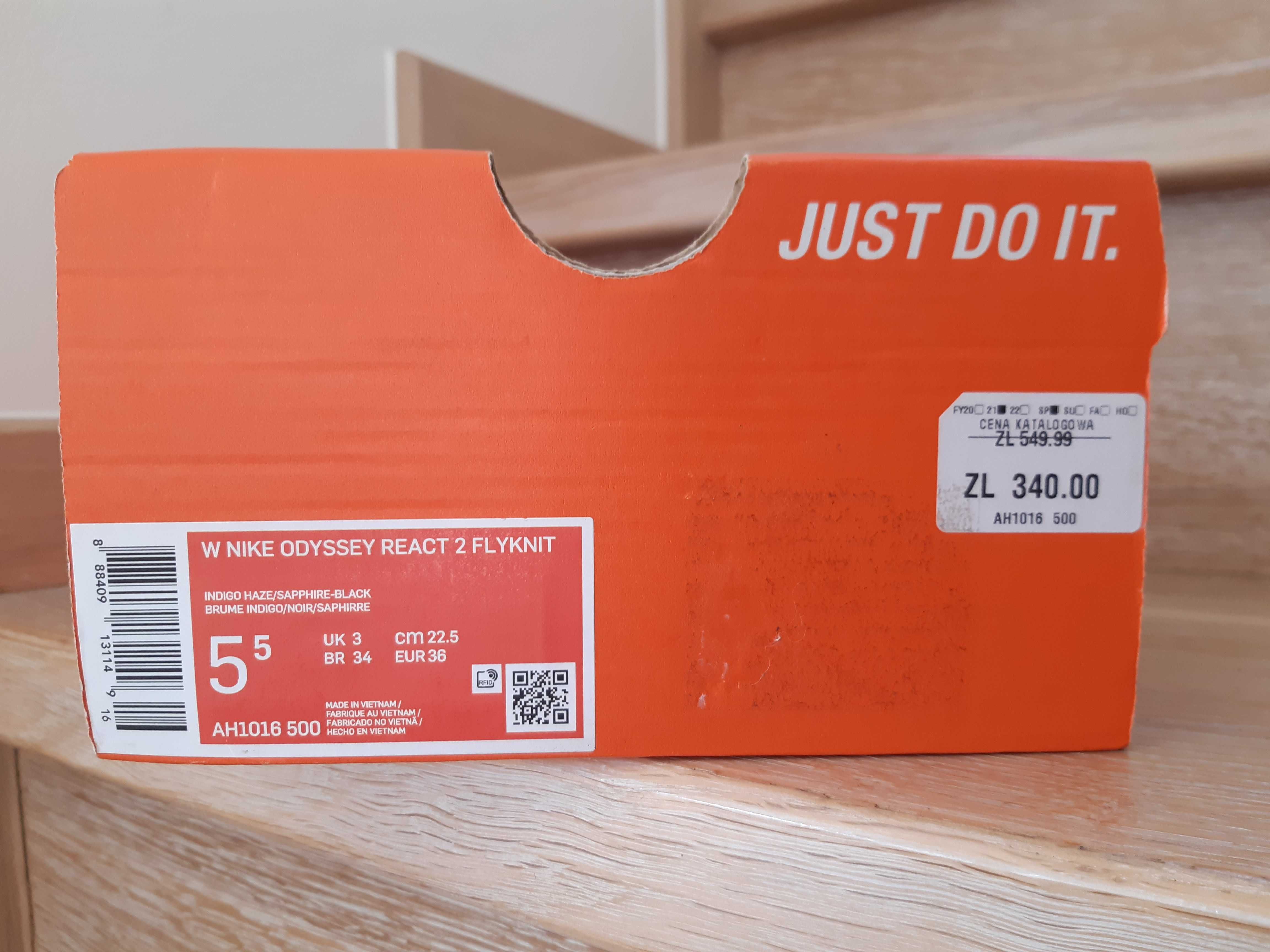 nowe, Nike odyssey react r. 36 do biegania